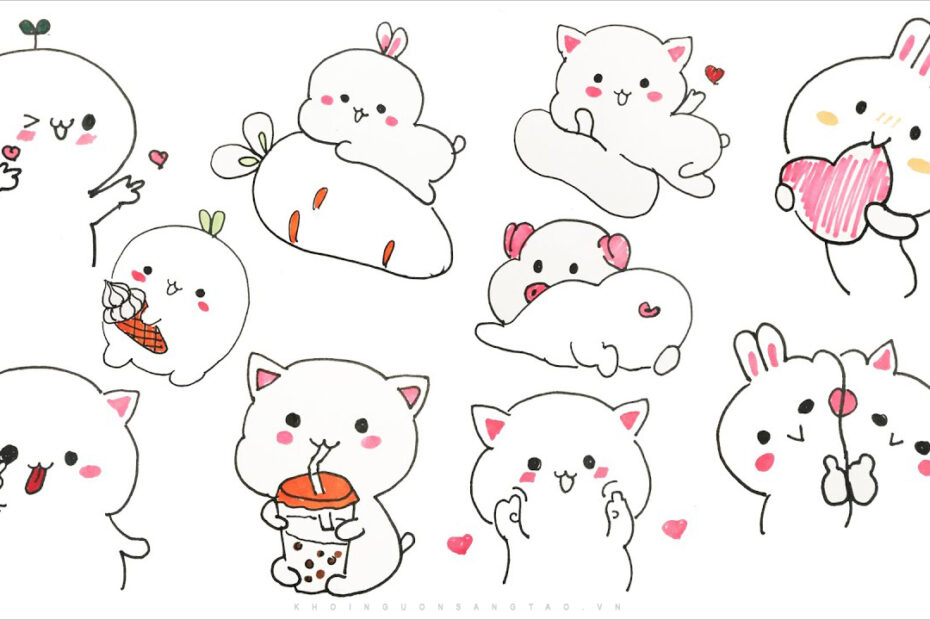 999+ Hình Vẽ Sticker Cute, Dễ Thương, Đáng Yêu Siêu Hot